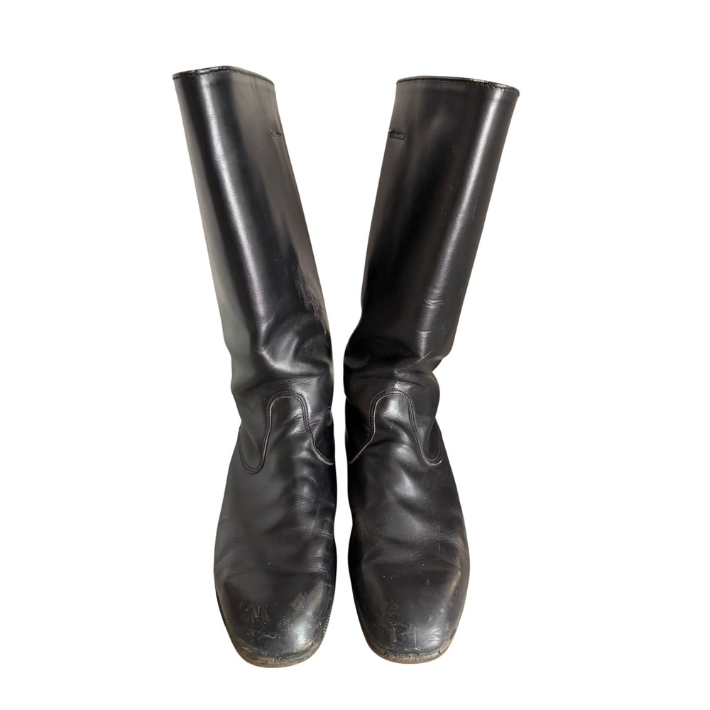 NVA East Germany Combat Boots Men Size 11 US  Black‎ Leather Military Tall